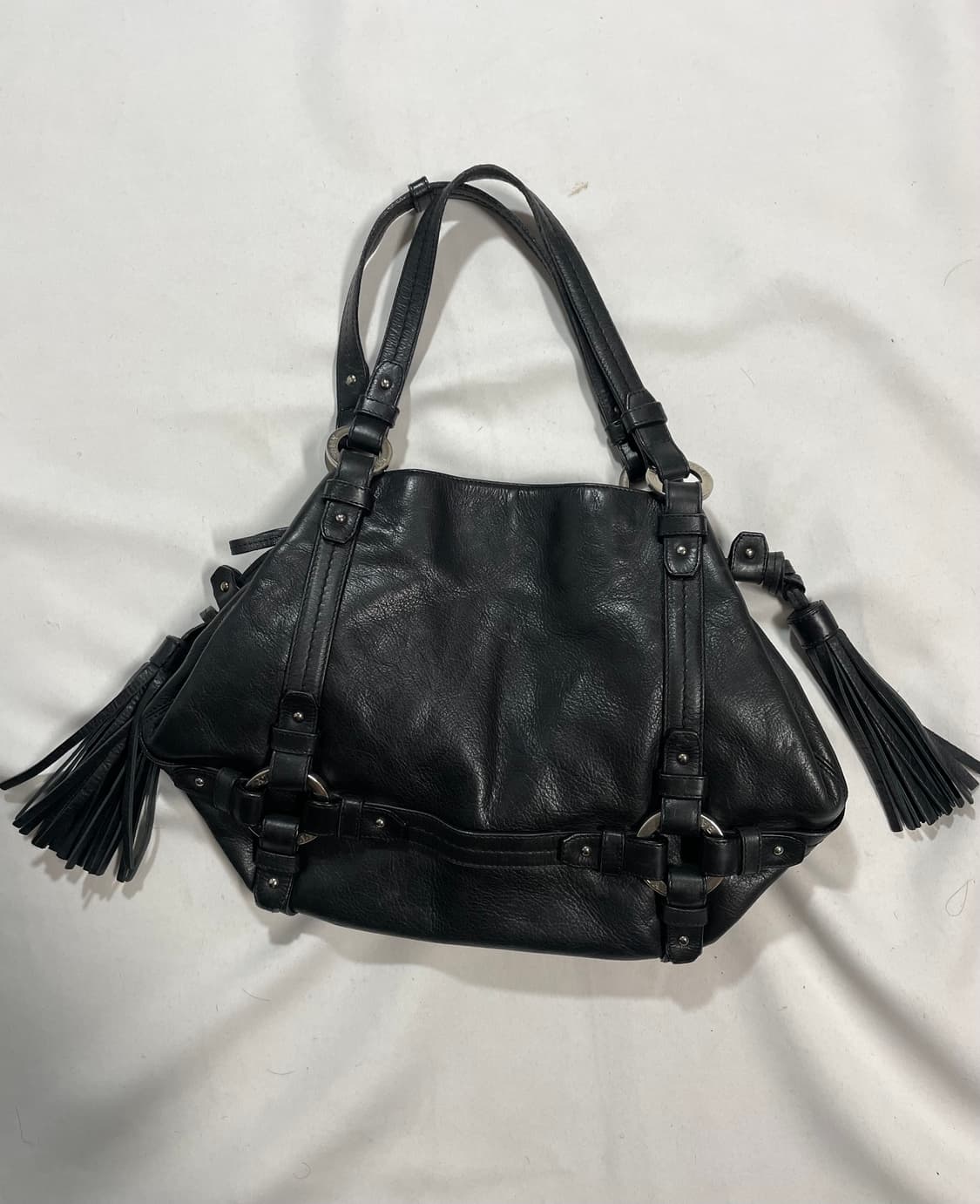 발리 y2k 모터사이클 레더 벨트백 상품이미지2