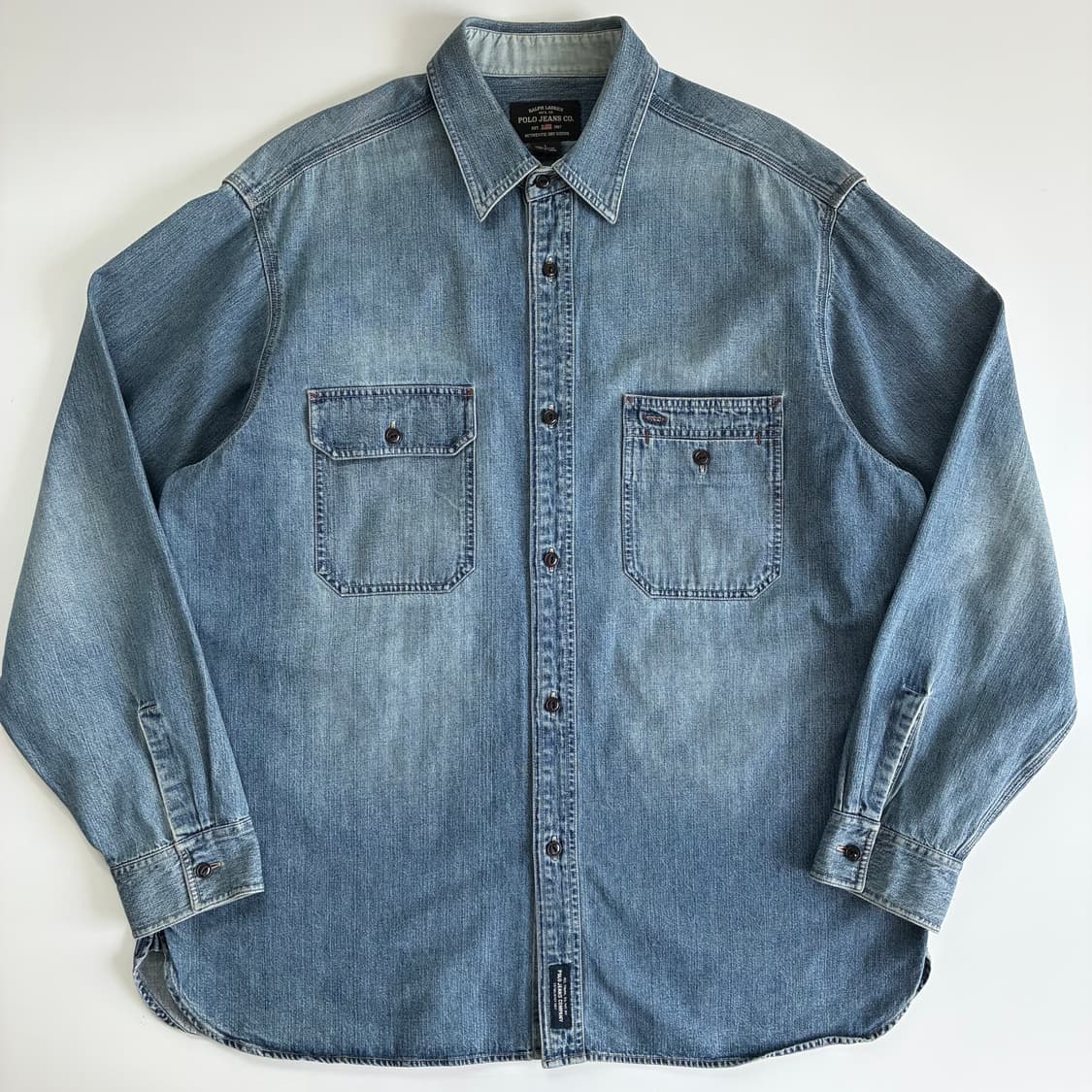 Polo Jeans 폴로 진스 90‘s 데님 투포켓 셔츠 상품이미지3