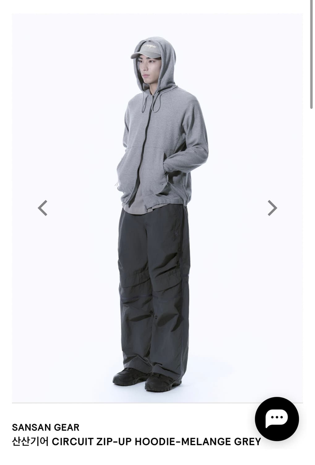 산산기어 CIRCUIT ZIP-UP HOODIE-MELANGE GREY 상품이미지1