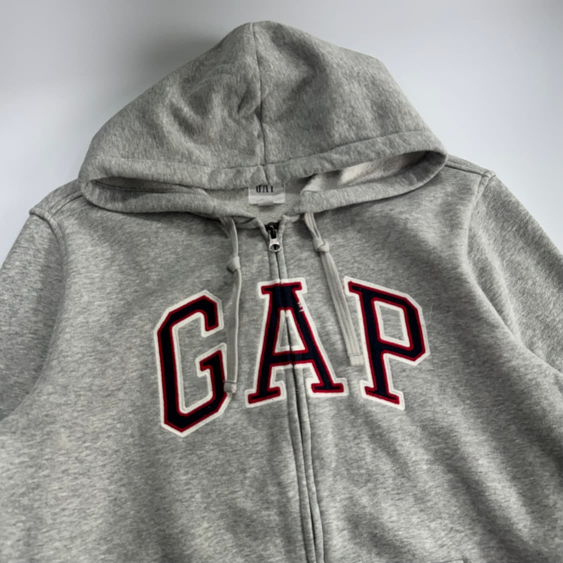 Gap 갭 네이비 로고 그레이 후드집업 상품이미지4