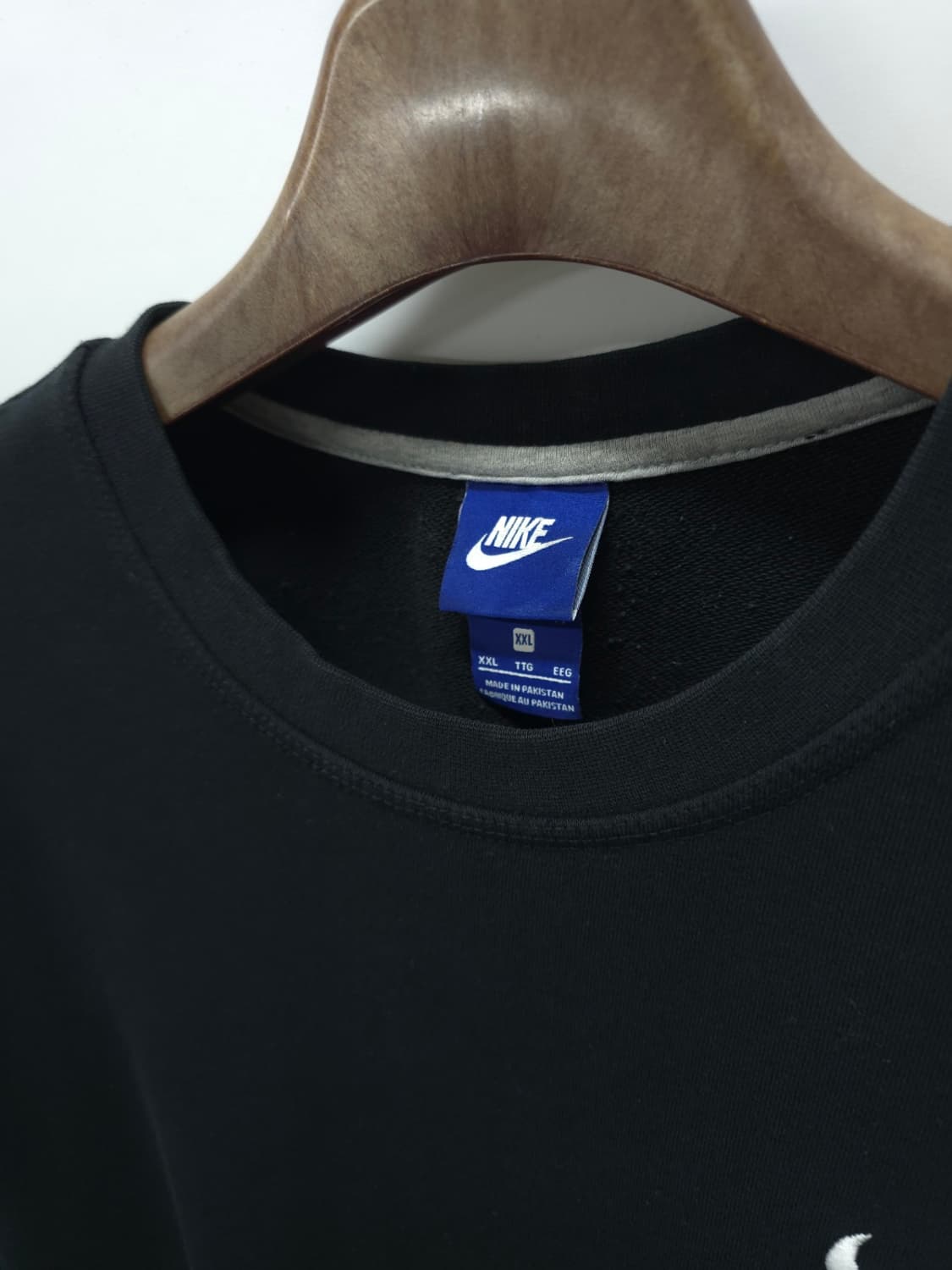 나이키 남성 블랙 솔로스우시 로고 스웻 맨투맨 (XXL) 상품이미지5