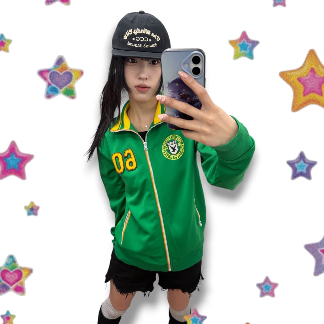 y2k 패치 디테일 트랙탑 상품이미지1