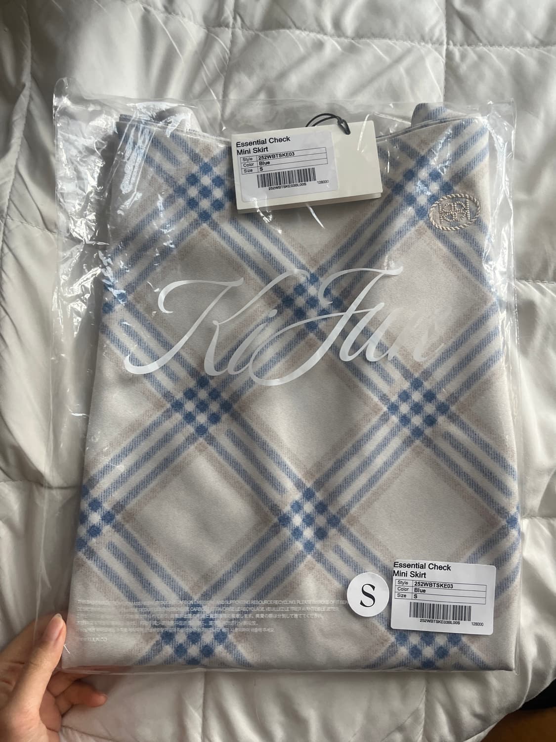 기준 kijun Essential Check Mini Skirt Blue 상품이미지3