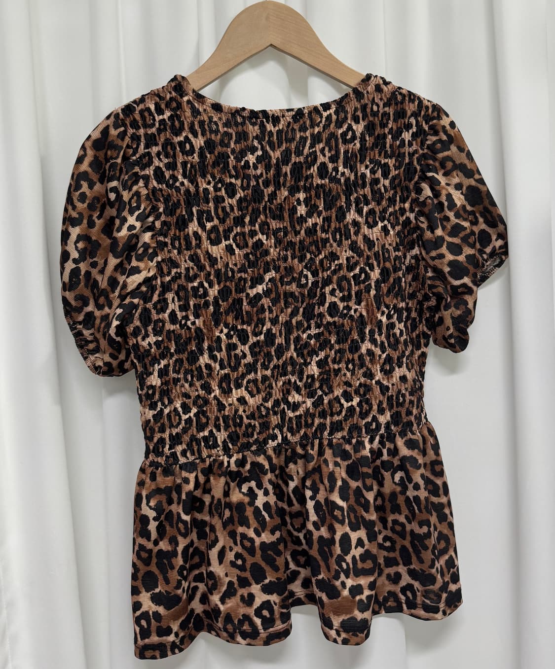 자라 레오파드 스모킹 블라우스 ZARA 상품이미지6