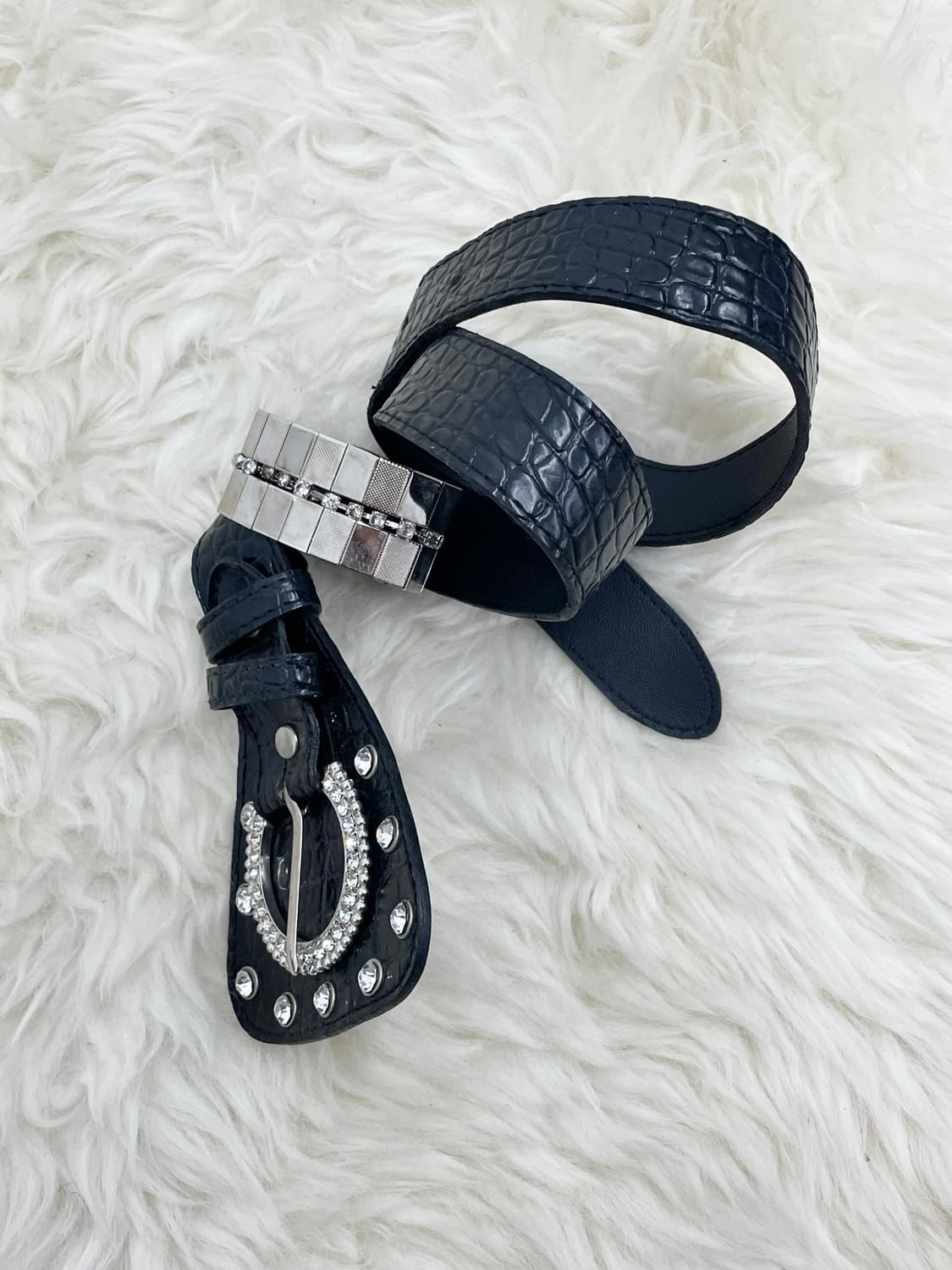 락시크 큐빅 체인 버클 벨트 상품이미지7