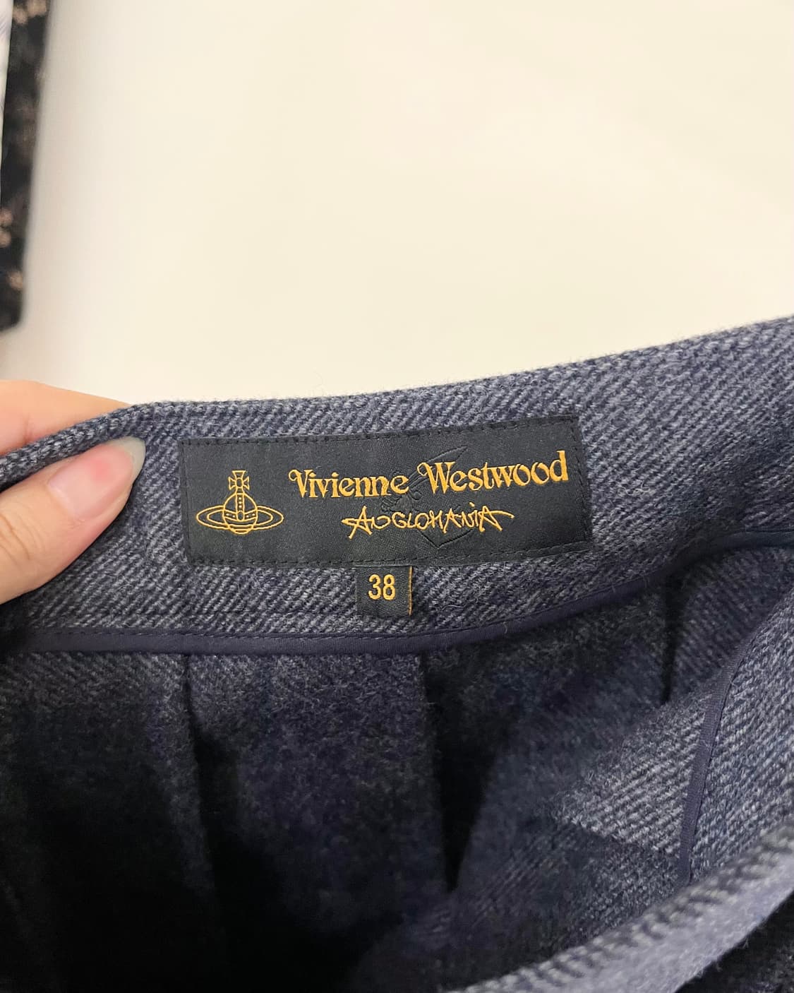 비비안 웨스트우드 그레이 헤비 울 미디 스커트 상품이미지7