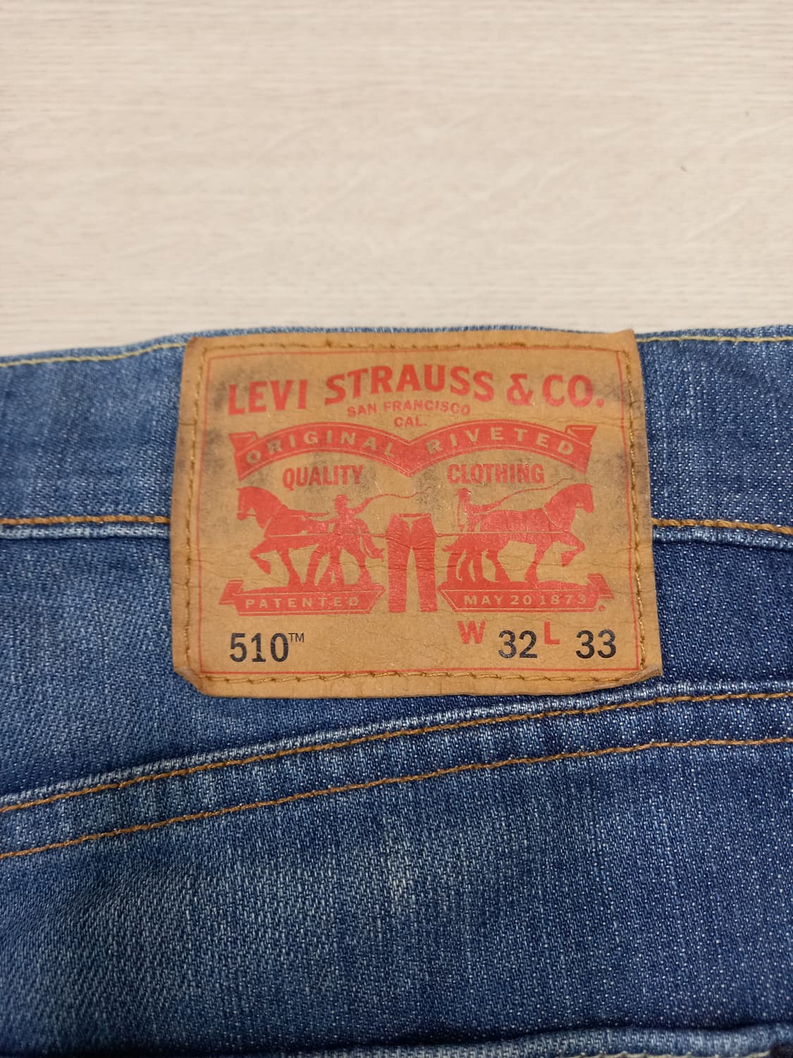 32 리바이스510 워싱 스판 슬림일자진 32-342 상품이미지5