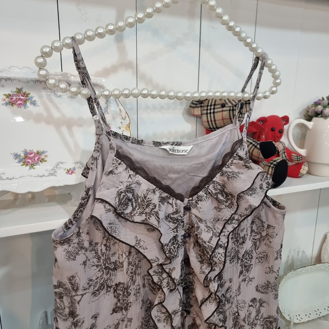 플라워 프릴 튜닉 캐미솔 상품이미지3