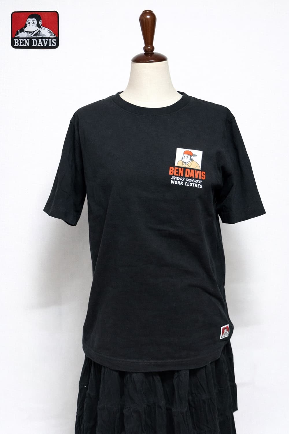 벤데이비스 빅로고 프린팅 반팔 티셔츠 블랙 M 상품이미지1