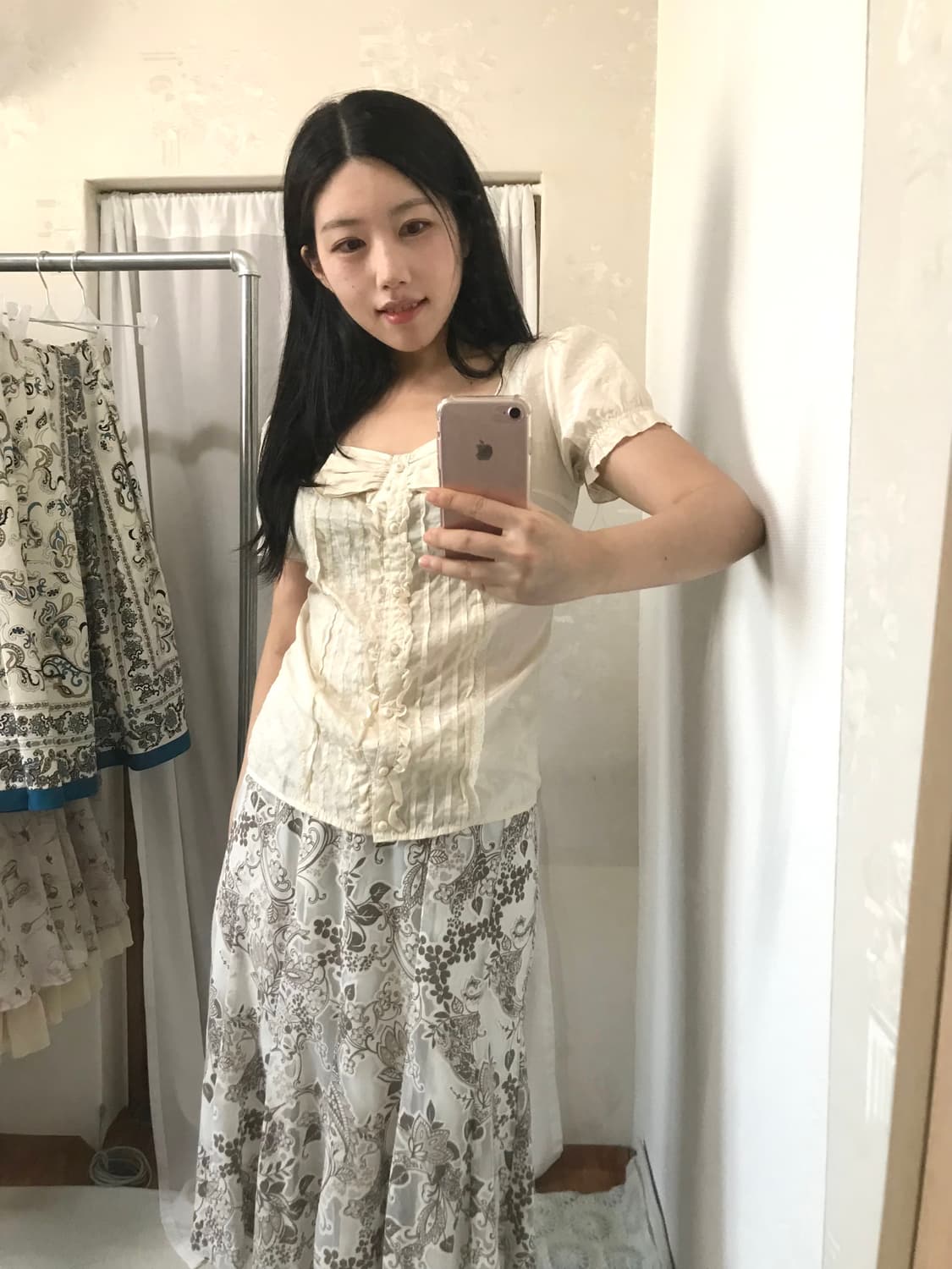 ribbon ruffle puff pintuck blouse 상품이미지3