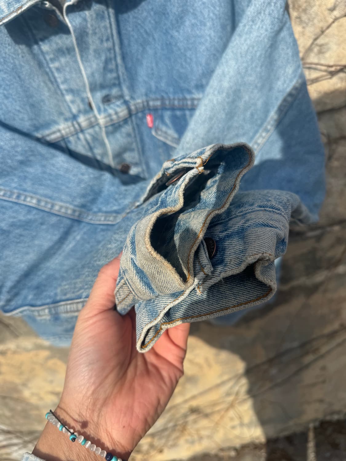 80s 리바이스 빈티지 블랭킷 안감 3rd 데님 트러커 자켓 105 상품이미지7