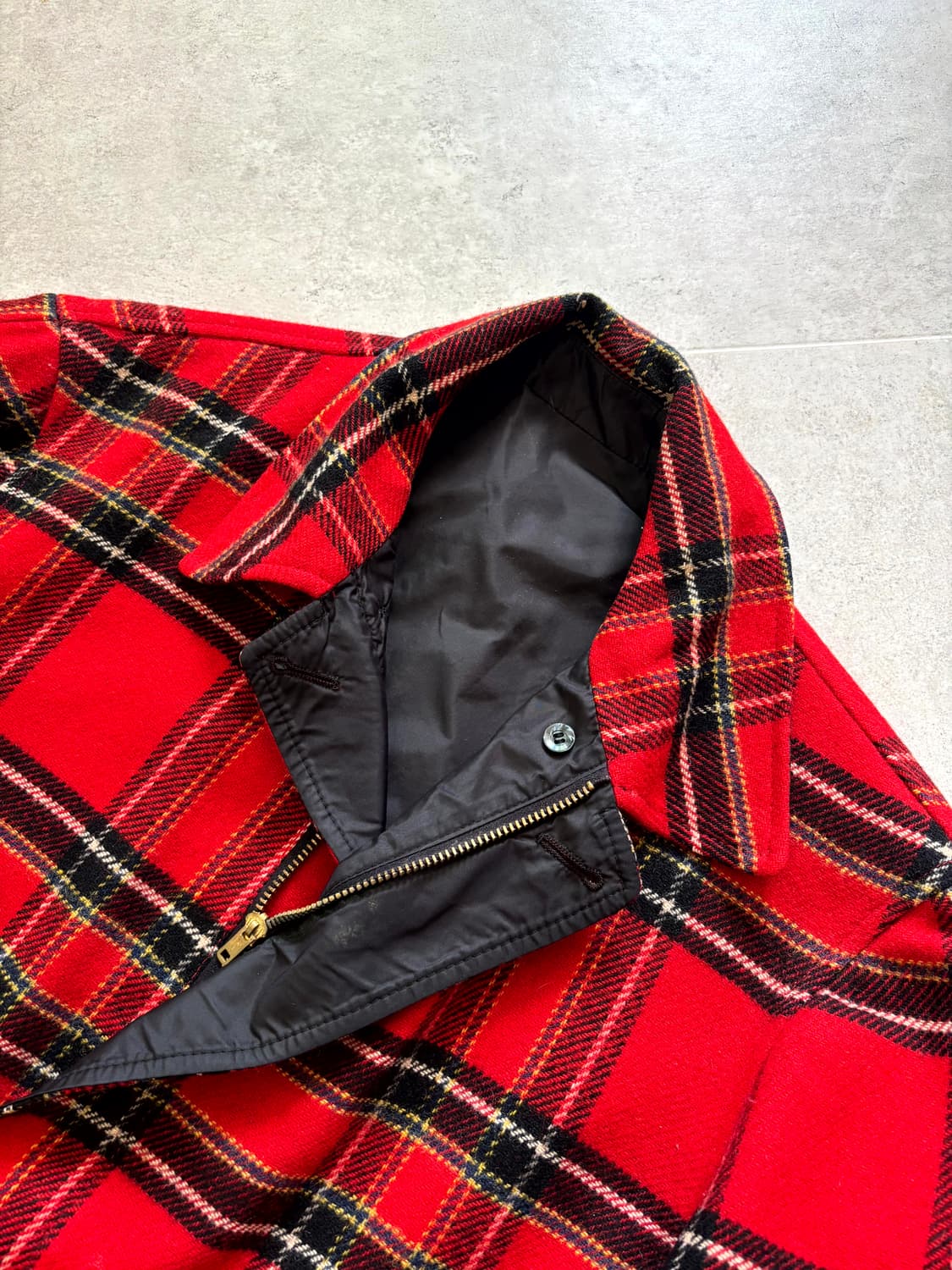 60~70's 펜들턴 리버시블 체크 울 자켓 100~105 상품이미지6