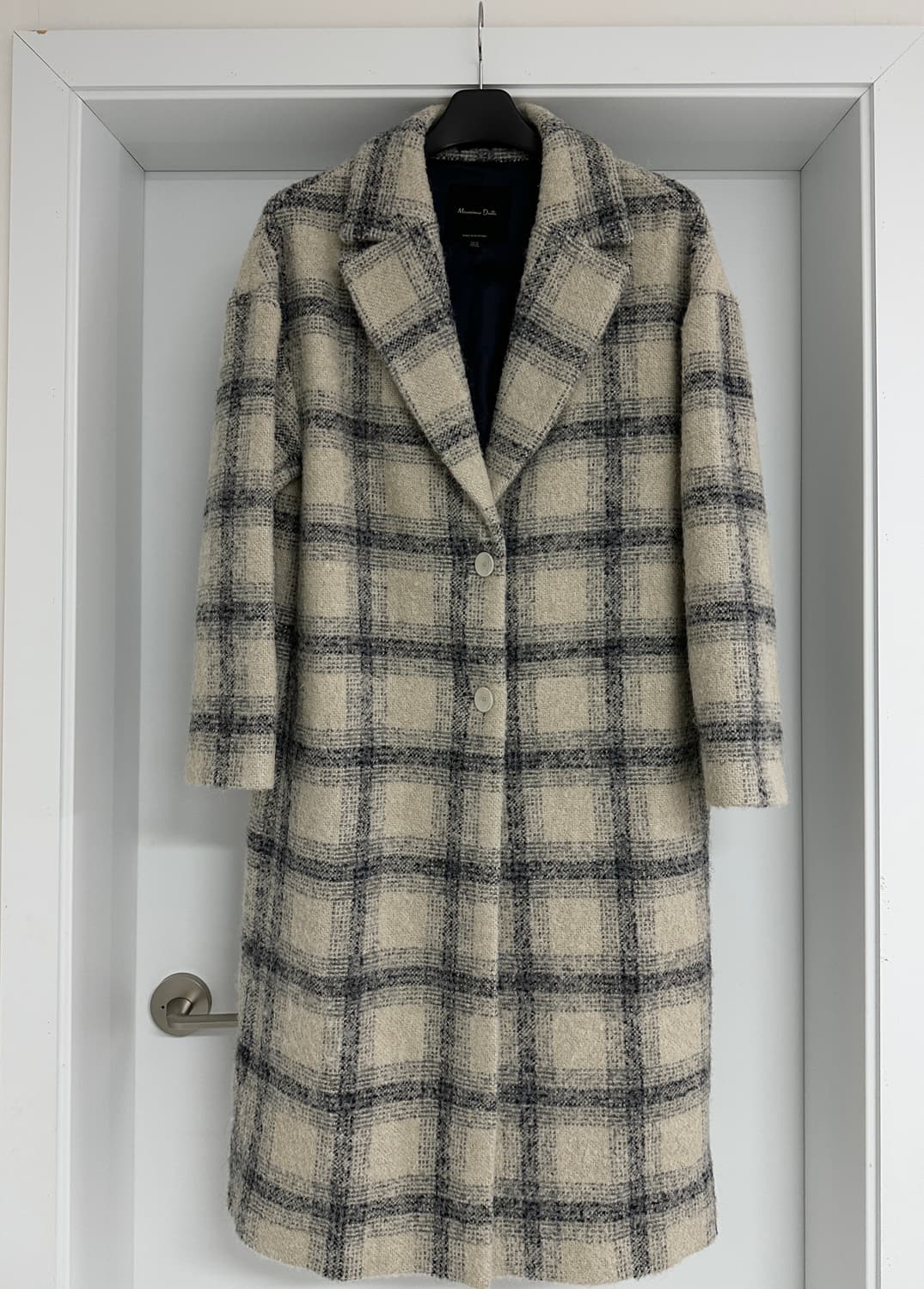 [마시모두띠] 여성  체크 이태리 알파카 코트 상품이미지3
