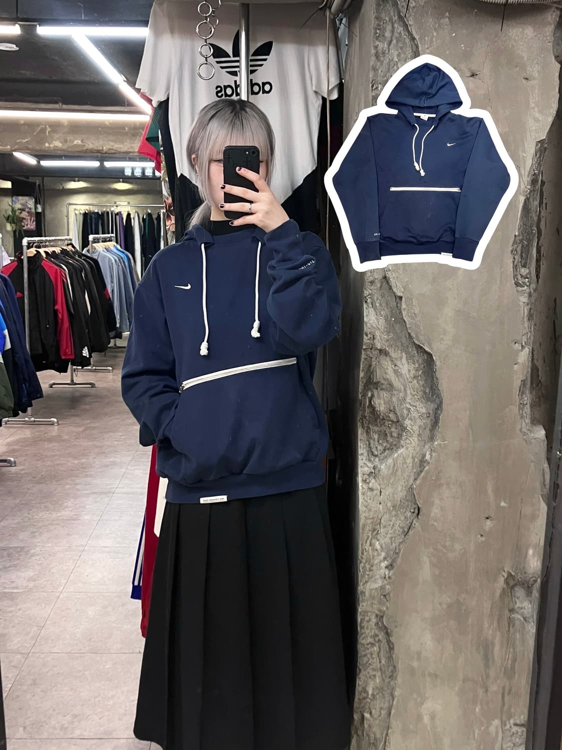 나이키 후드티 네이비 M  #csz2713 상품이미지1