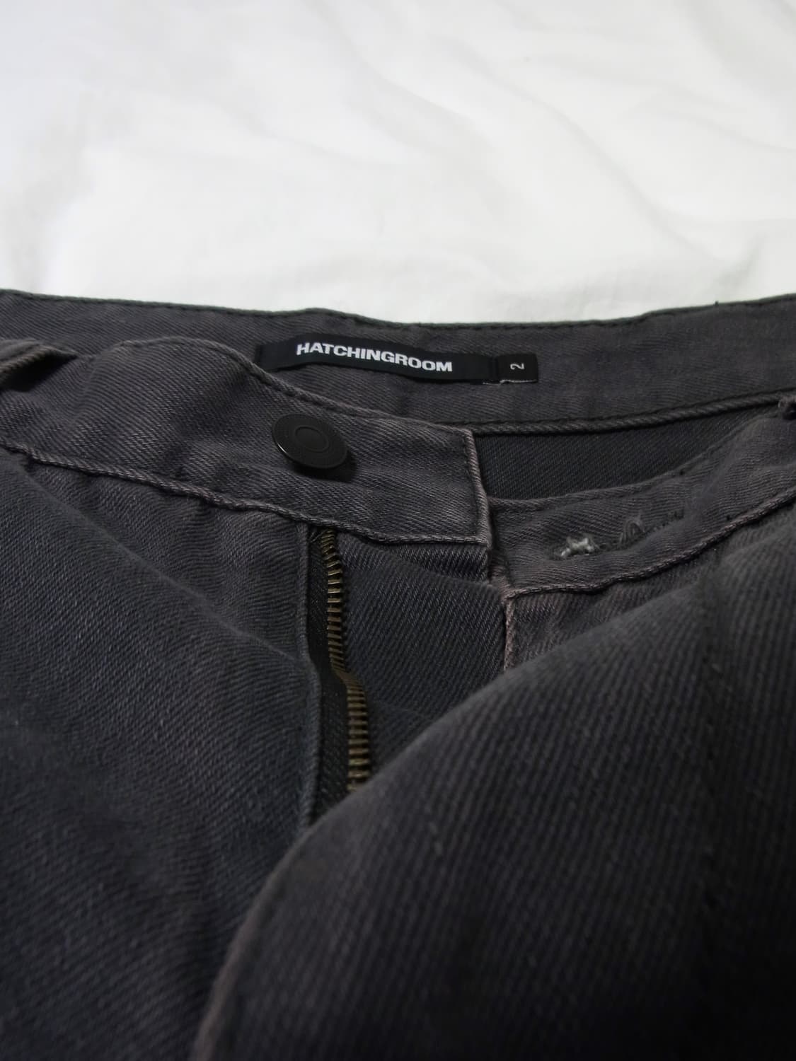 Hatchingroom Curve Jeans Washed Charcoal 상품이미지3