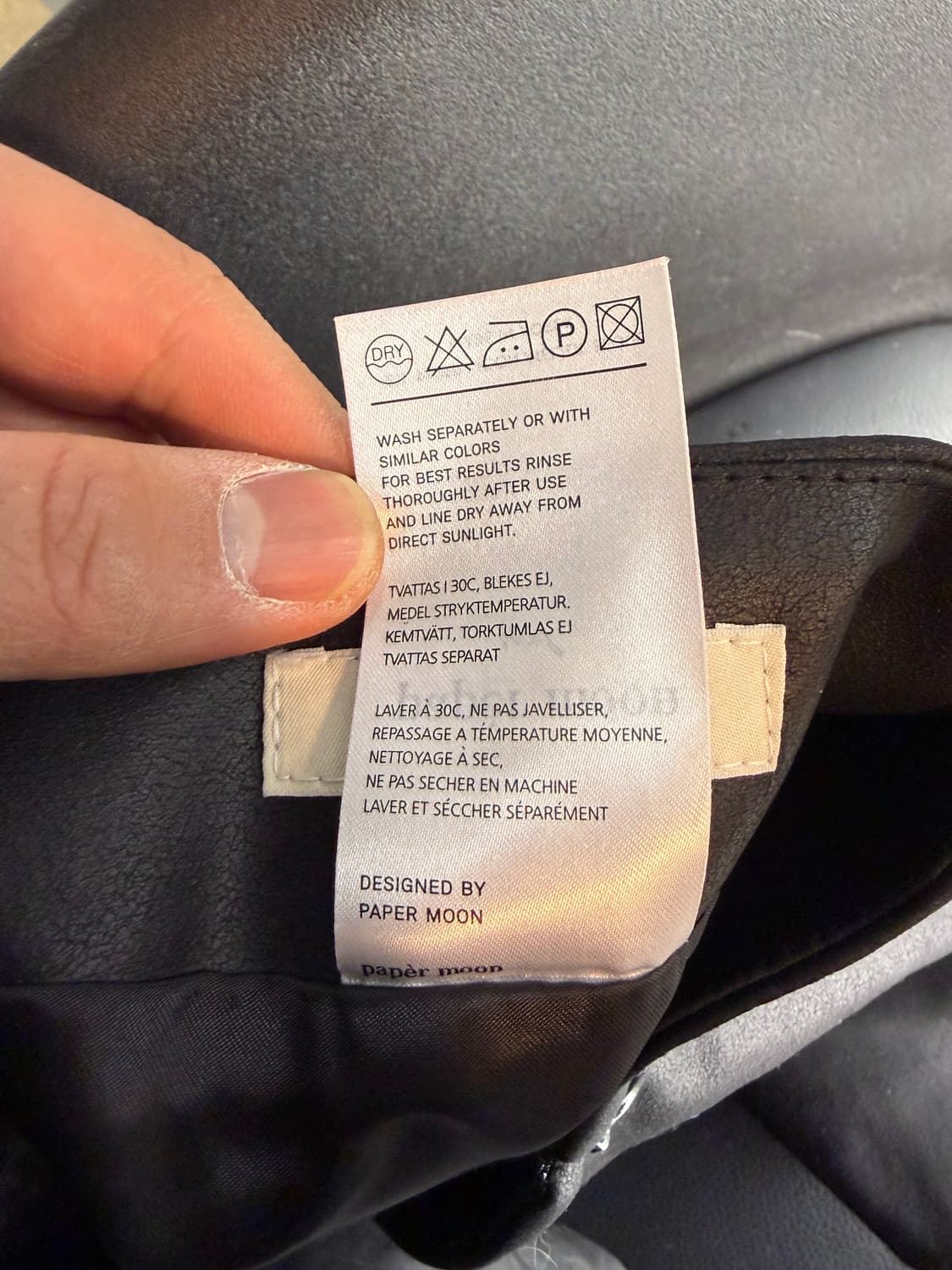 Paper Moon 블랙 레더 미니스커트 55 상품이미지4