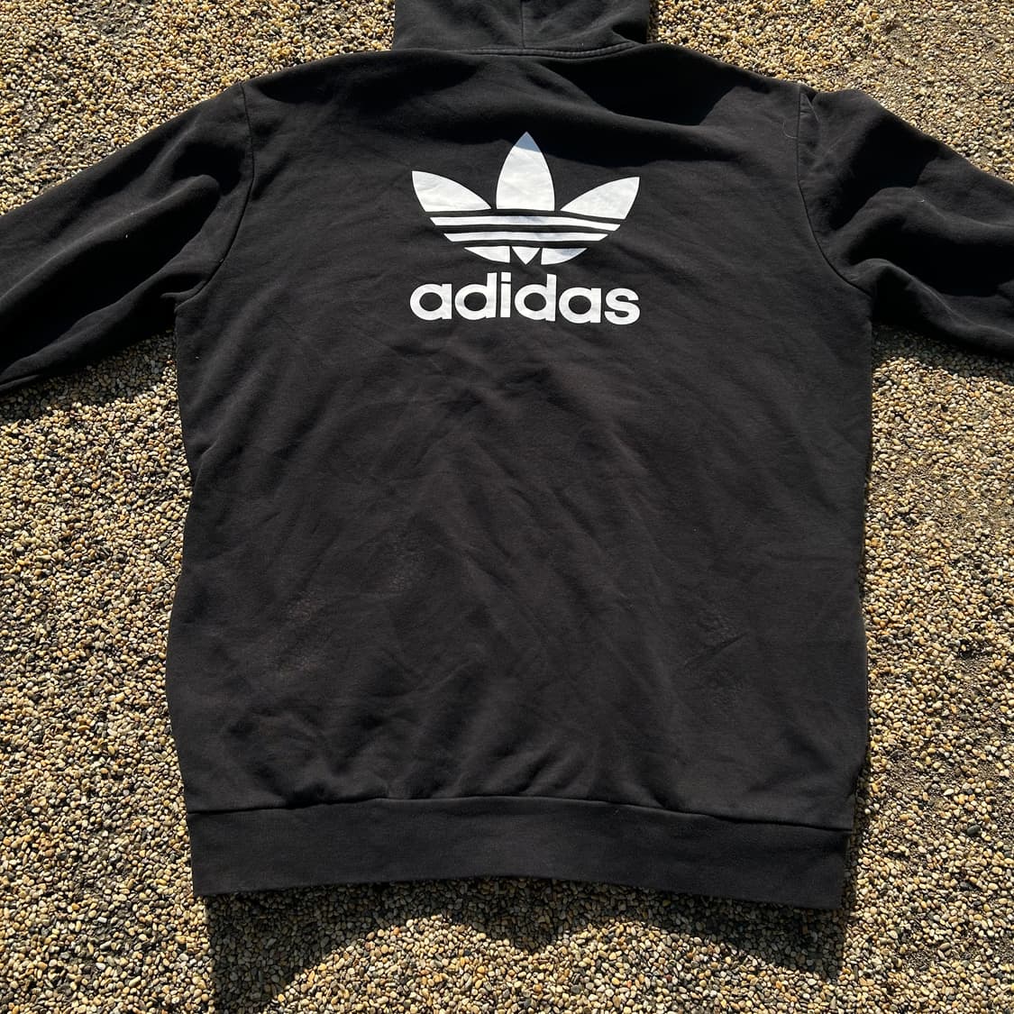 아디다스 블랙 로고 후드집업 상품이미지6