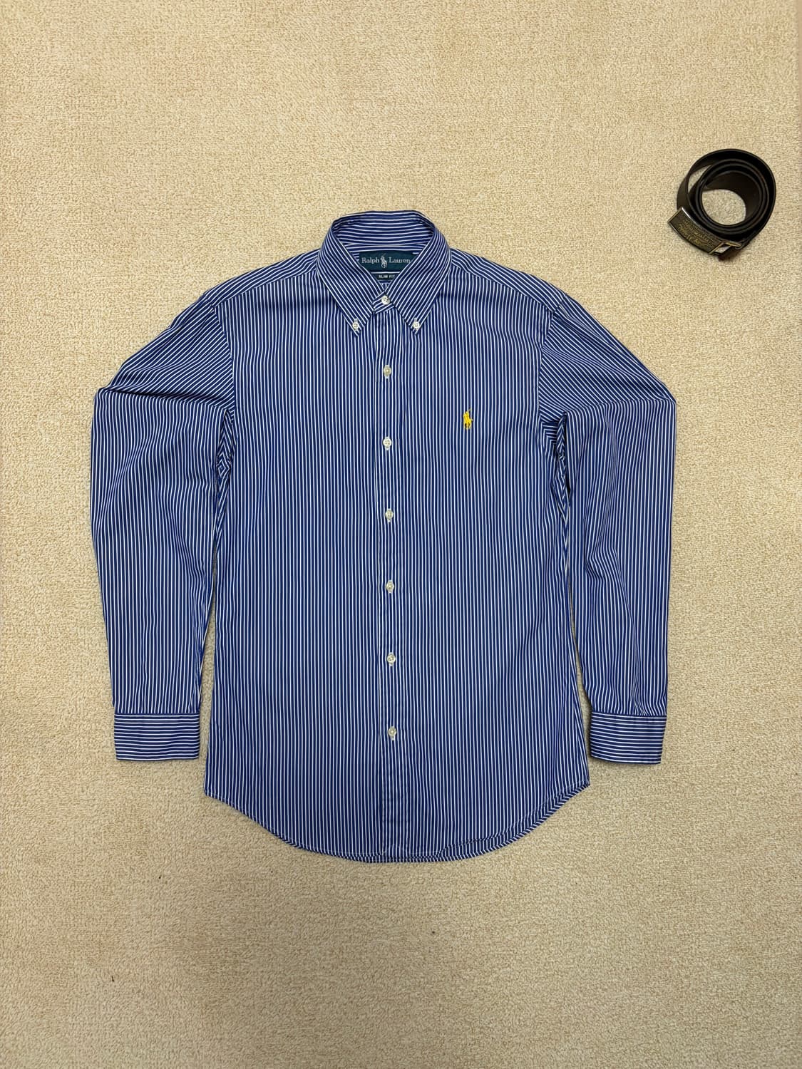 S) 폴로 랄프로렌 슬림핏 스트라이프 포플린 셔츠  상품이미지1
