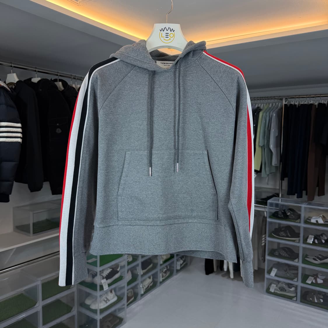 [리오브] 톰브라운 RWB 스트라이프 사이드 트랙 후드 상품이미지1