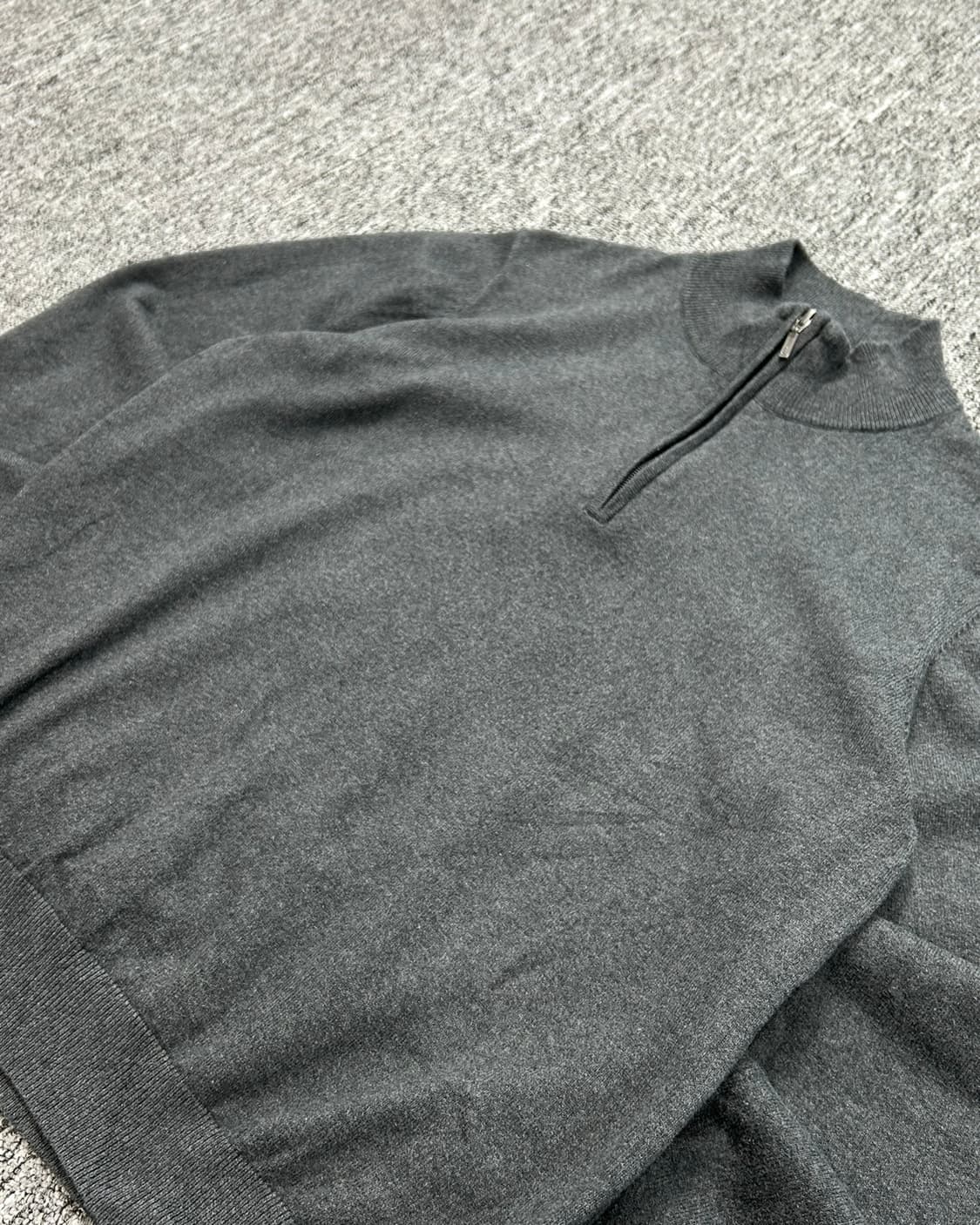 L.L.Bean 엘엘빈 코튼 다크 그레이 하프집업  상품이미지3