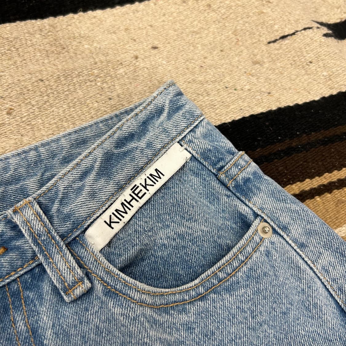 김해김 연청 데님팬츠 상품이미지3