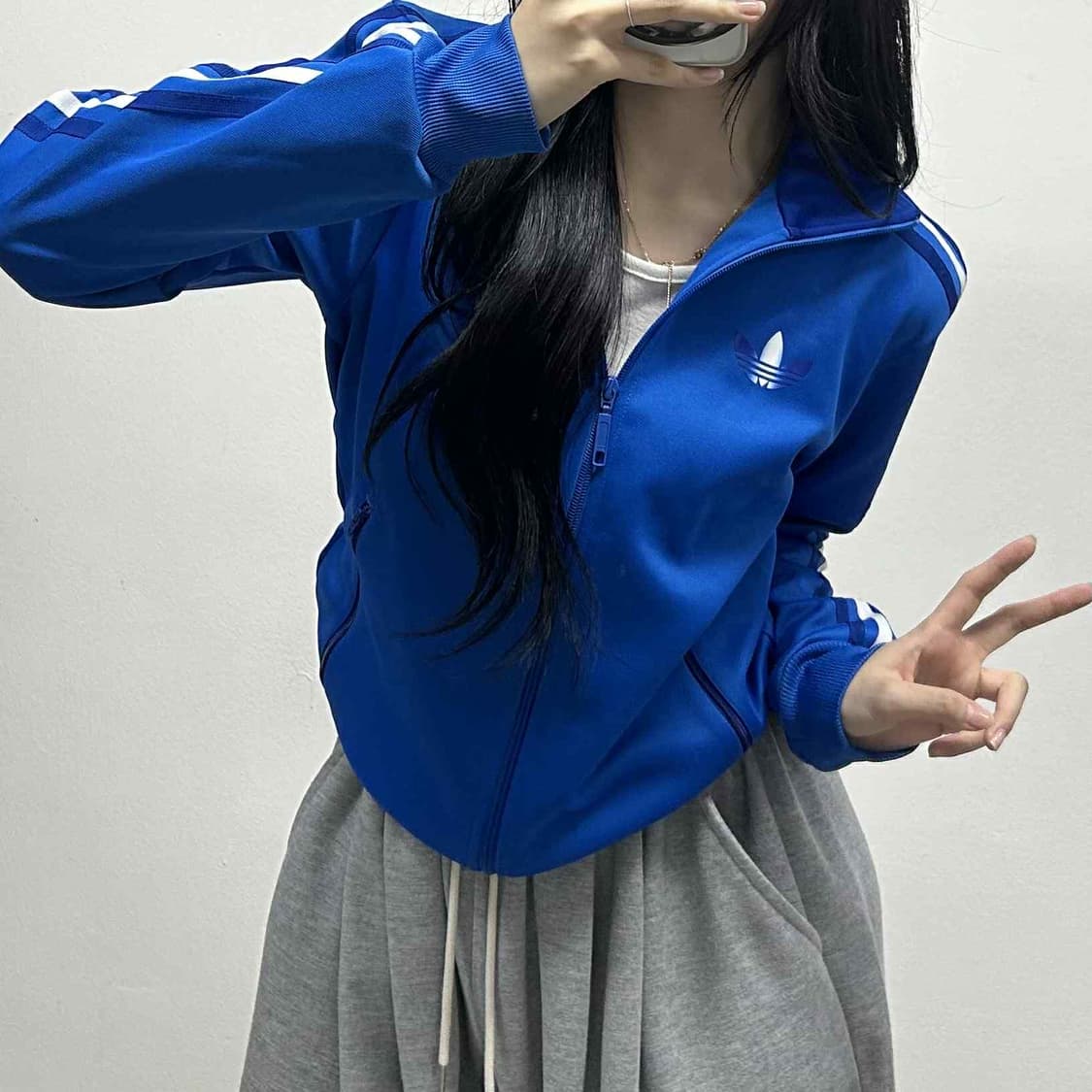 아디다스 블루 파이어버드 트랙탑 희귀져지(100) 상품이미지1