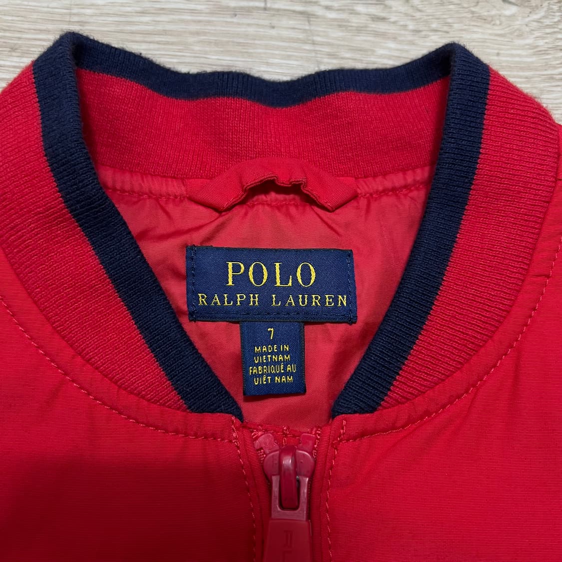 폴로 랄프로렌 키즈 스몰포니 블루종 집업자켓 [레드] 7세 상품이미지4