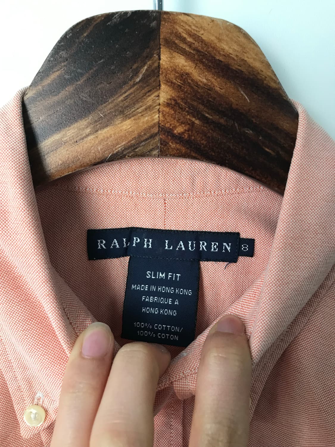 폴로 랄프로렌 자수로고 핑크 옥스포드 셔츠 상품이미지5