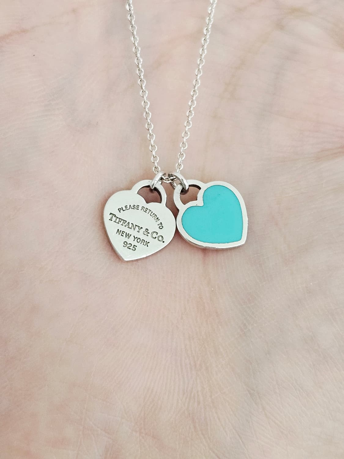 티파니앤코 리턴투 더블 하트 미니 민트 목걸이 [정품] 상품이미지5
