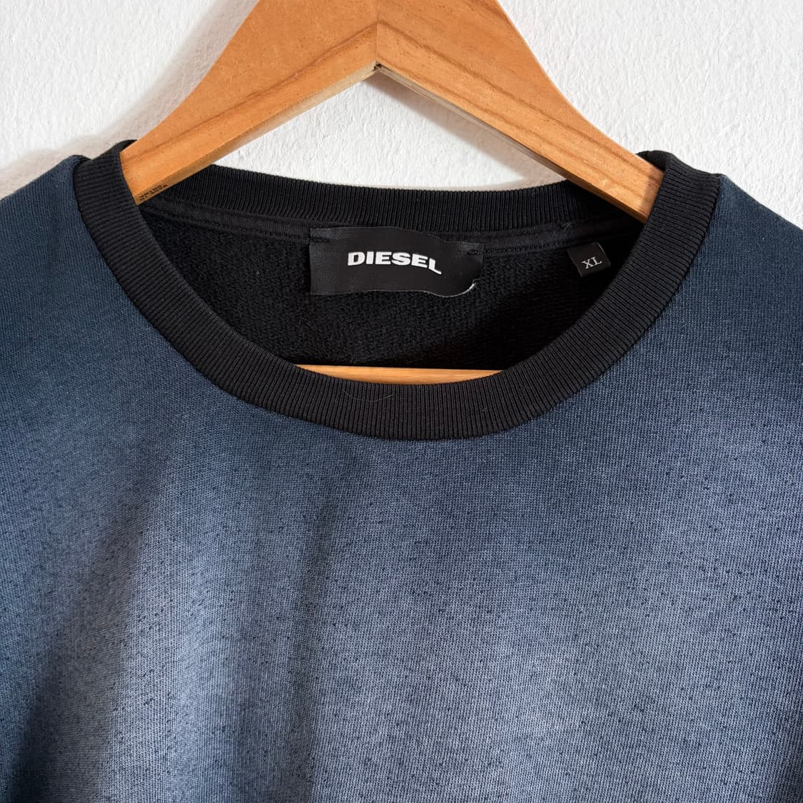 디젤 블랙 데님 이펙트 맨투맨(XL) 상품이미지3