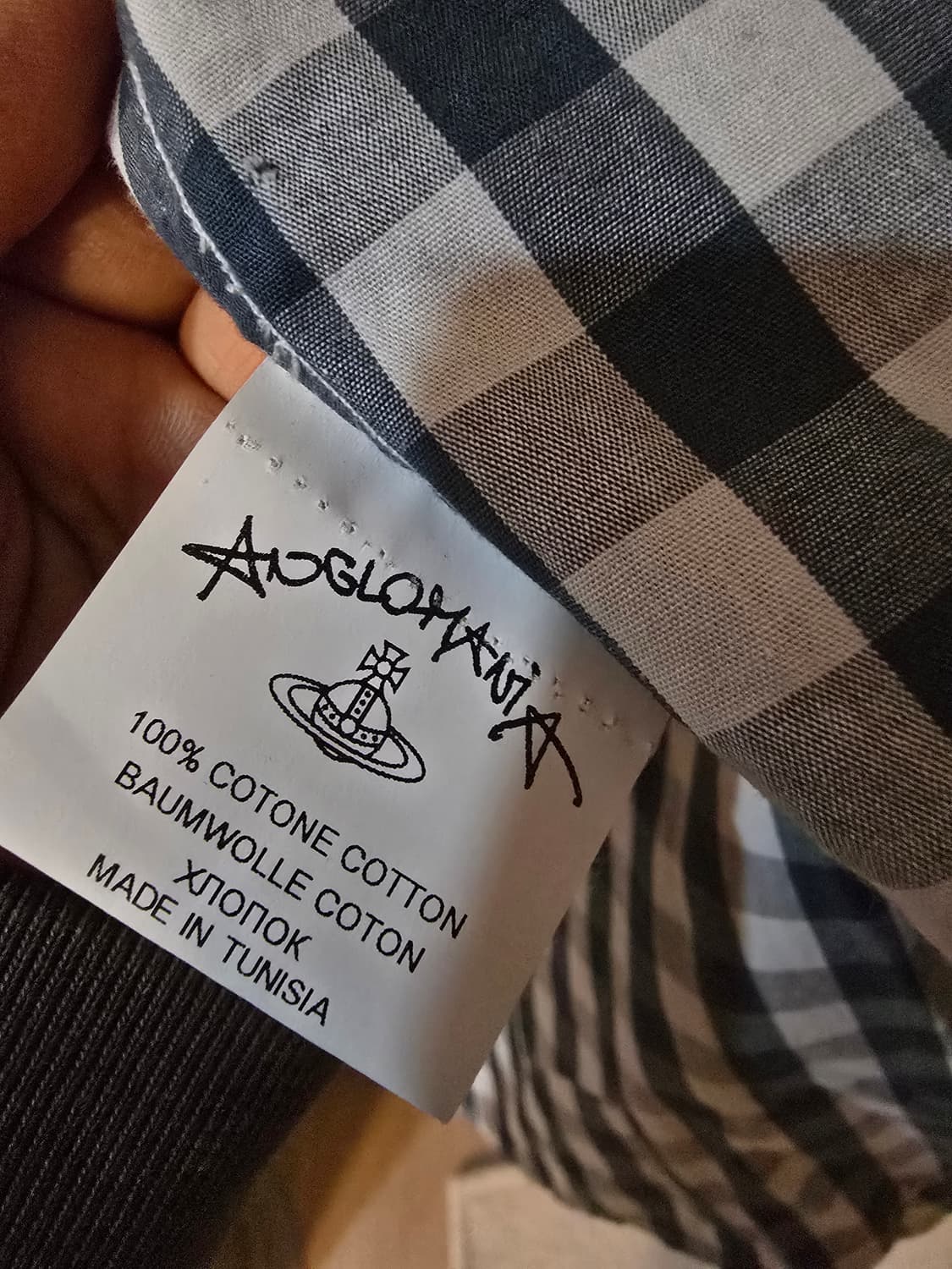 비비안 웨스트우드 체크셔츠 M사이즈입니다. 상품이미지5