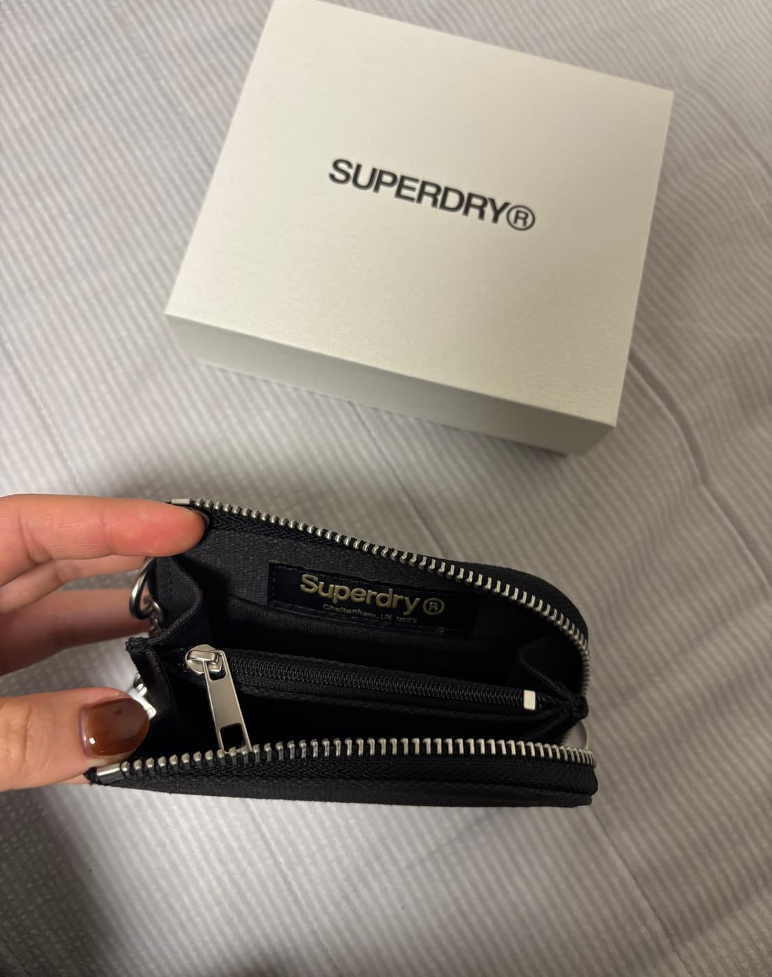 슈퍼드라이 빈티지 코튼 월렛 블랙 상품이미지3