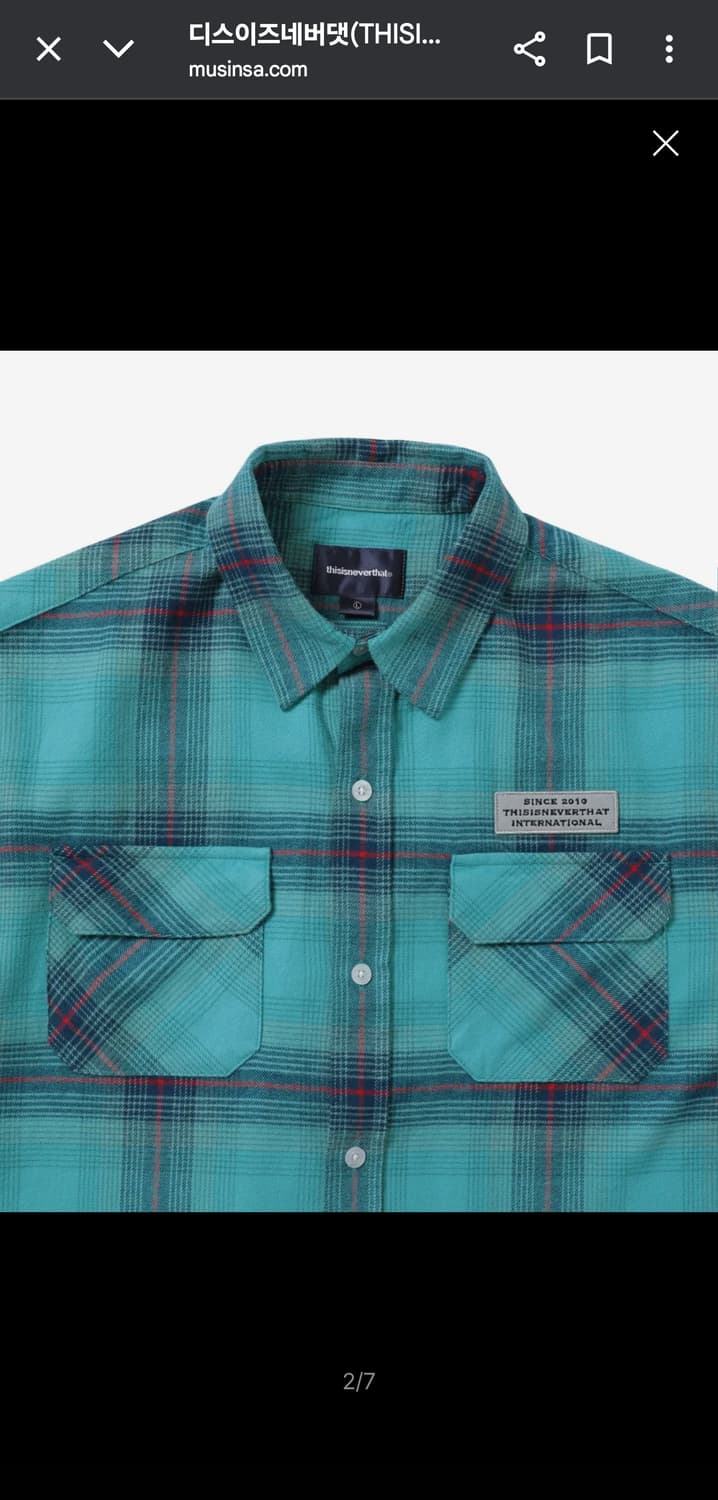 디스이즈네버댓 옴브레 반팔 체크셔츠 상품이미지2