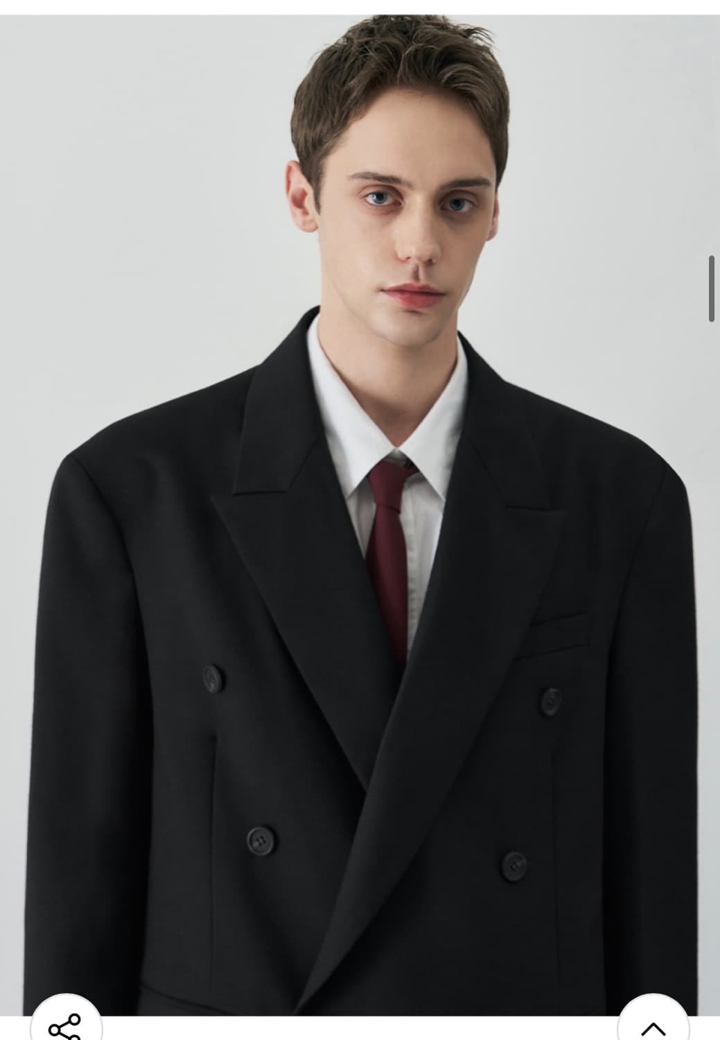 (XL) 드로우핏 도브 울 테일러드 더블 블레이저 [BLACK] 판매 상품이미지6