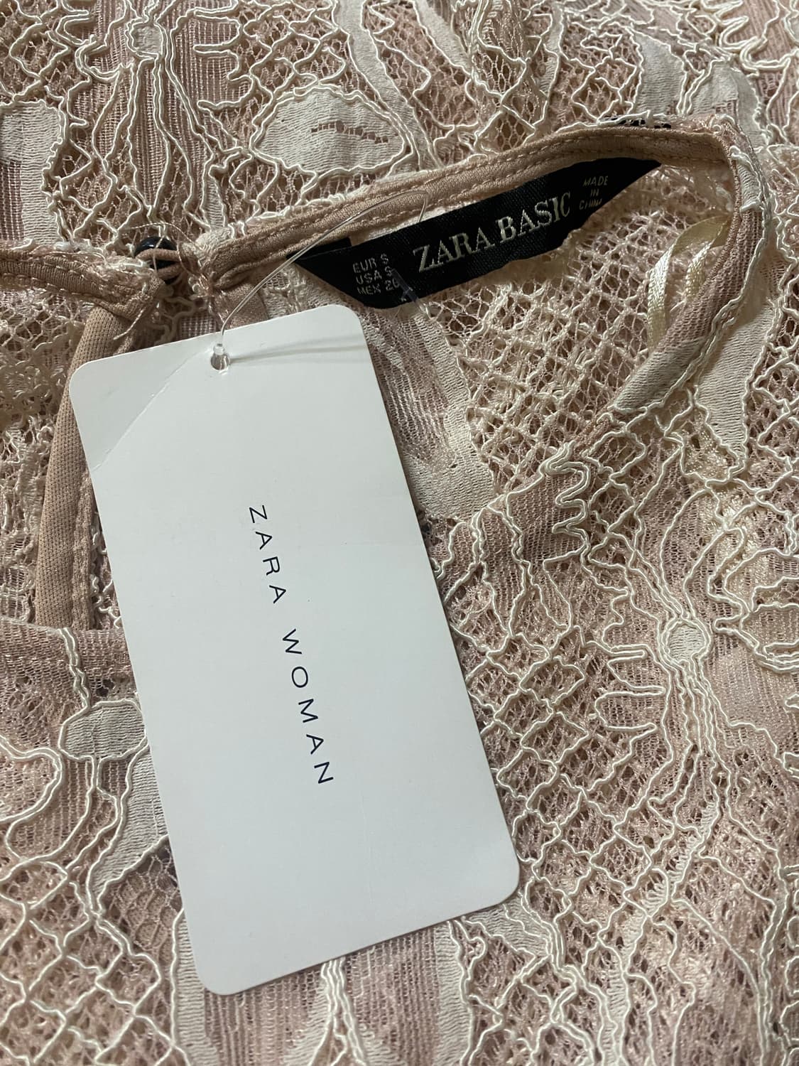 새상품) [s] ZARA 자라 시스루 레이스 미니 원피스 상품이미지9
