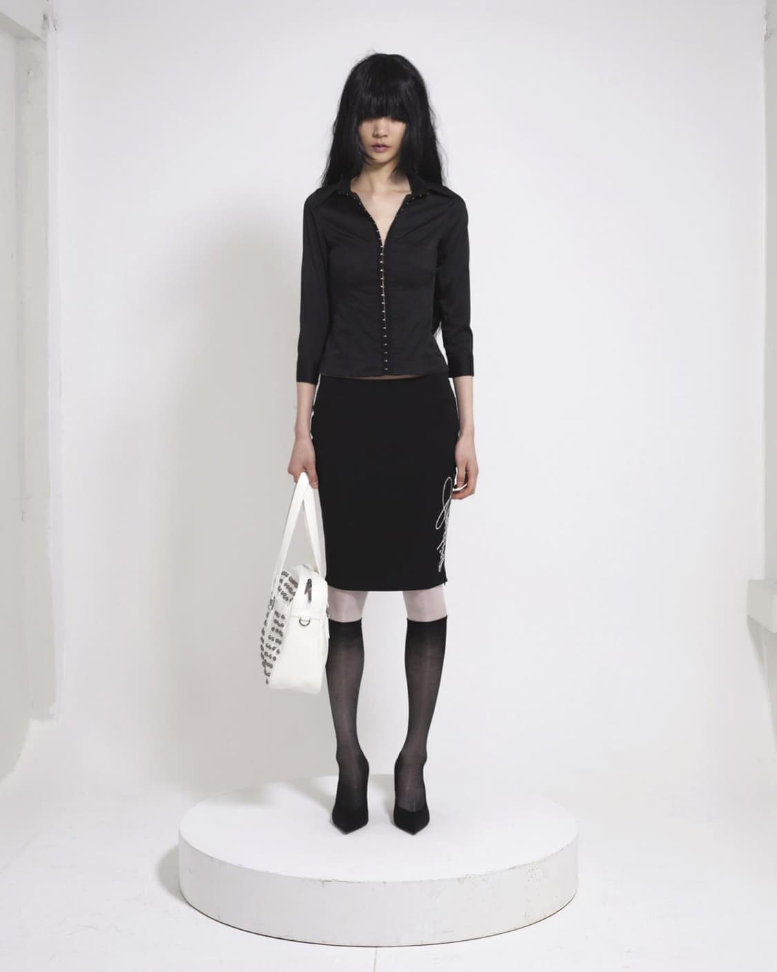 bonnae 본네 corset seam shirt (black) 상품이미지3