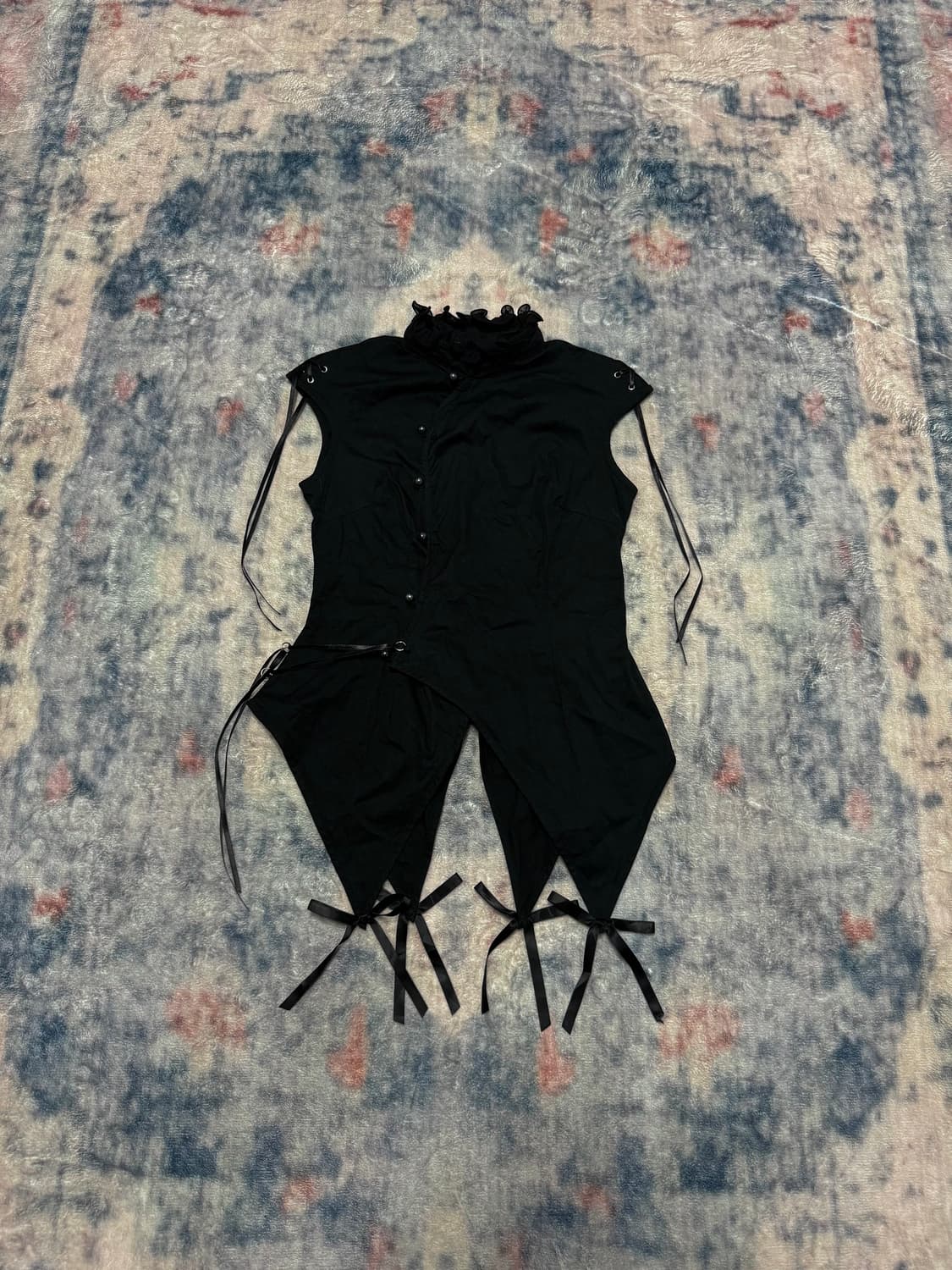Bodyline lace up sleeveless jacket 상품이미지1