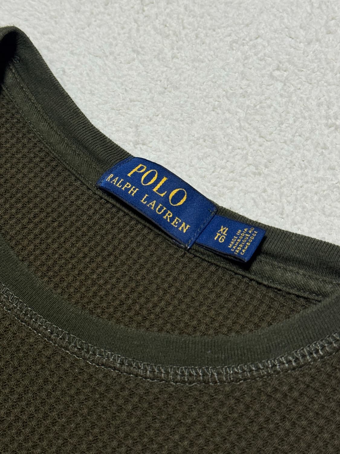 폴로 랄프로렌 딥카키/딥블루 와플 니트 상품이미지5