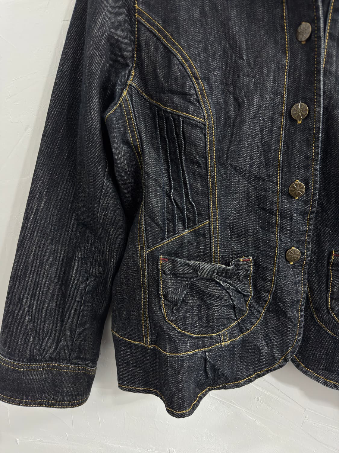 lapine blanche denim ribbon pocket jacke 상품이미지4