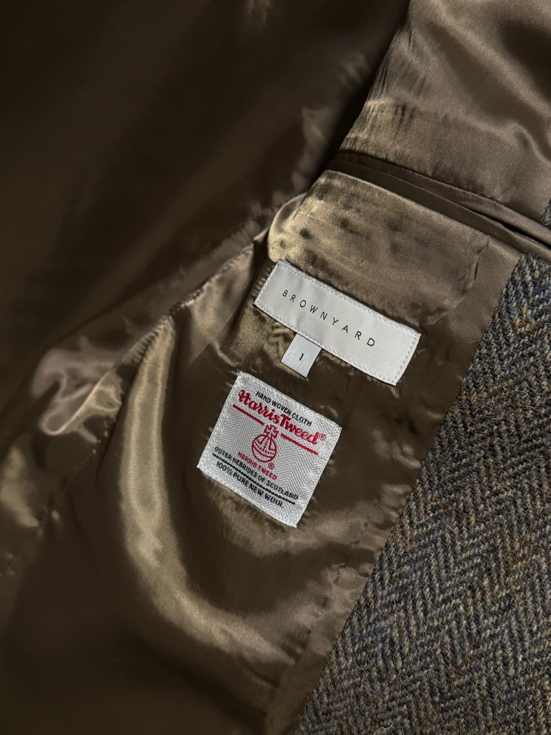 브라운야드 해리스트위드 테일러드자켓 1사이즈 상품이미지4