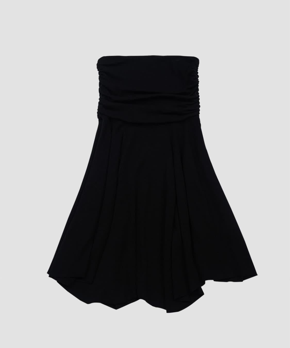 포허 shirring unbal skirts 셔링 언발 스커트 상품이미지1