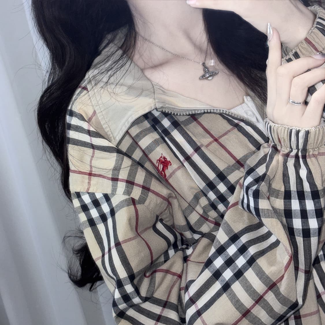 🐰버버리 체크 베이지 양면 자켓 점퍼 유일 매물🪽🤎 상품이미지6