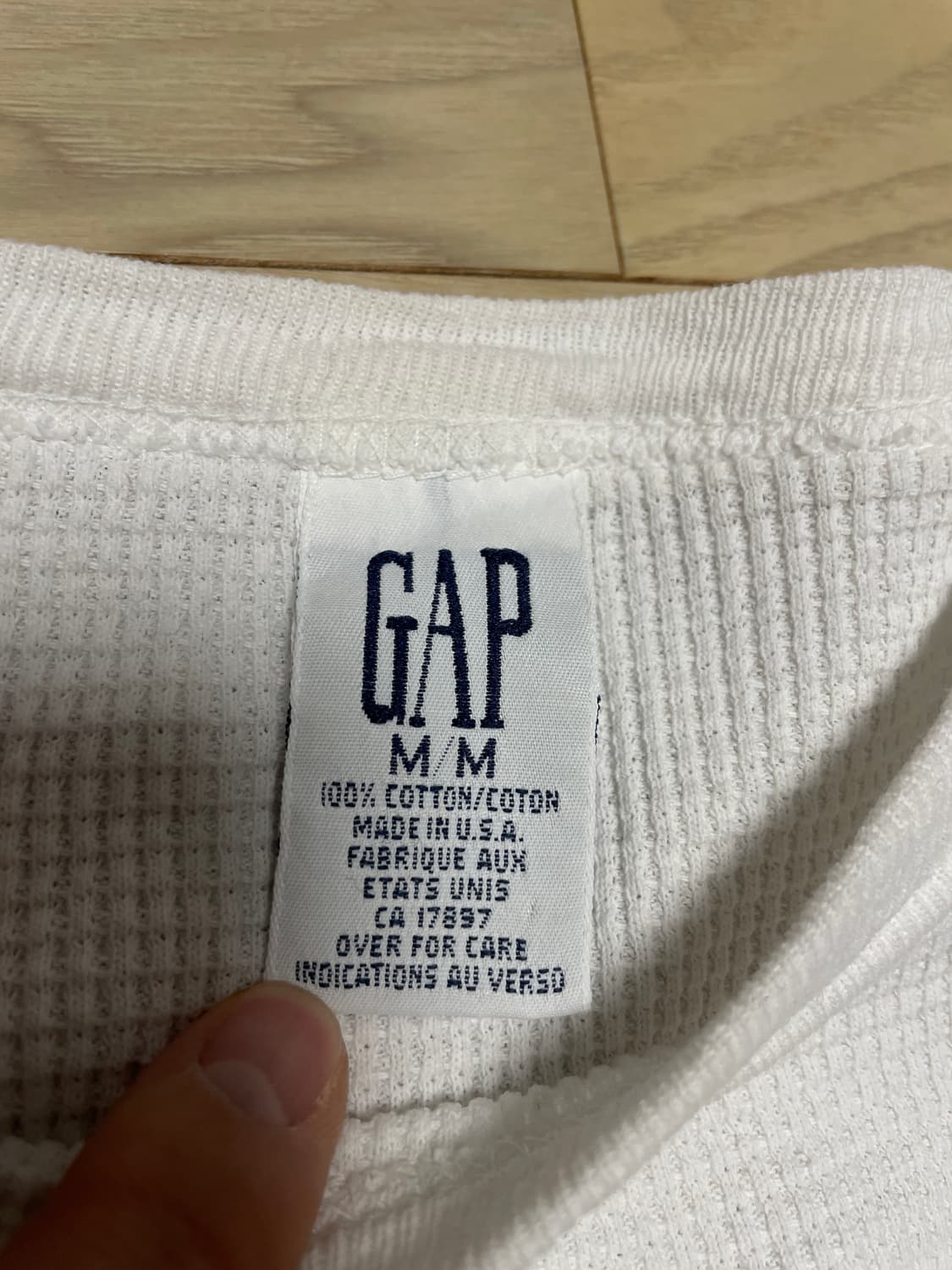 90s gap 빈티지 와플티 팝니다 상품이미지4