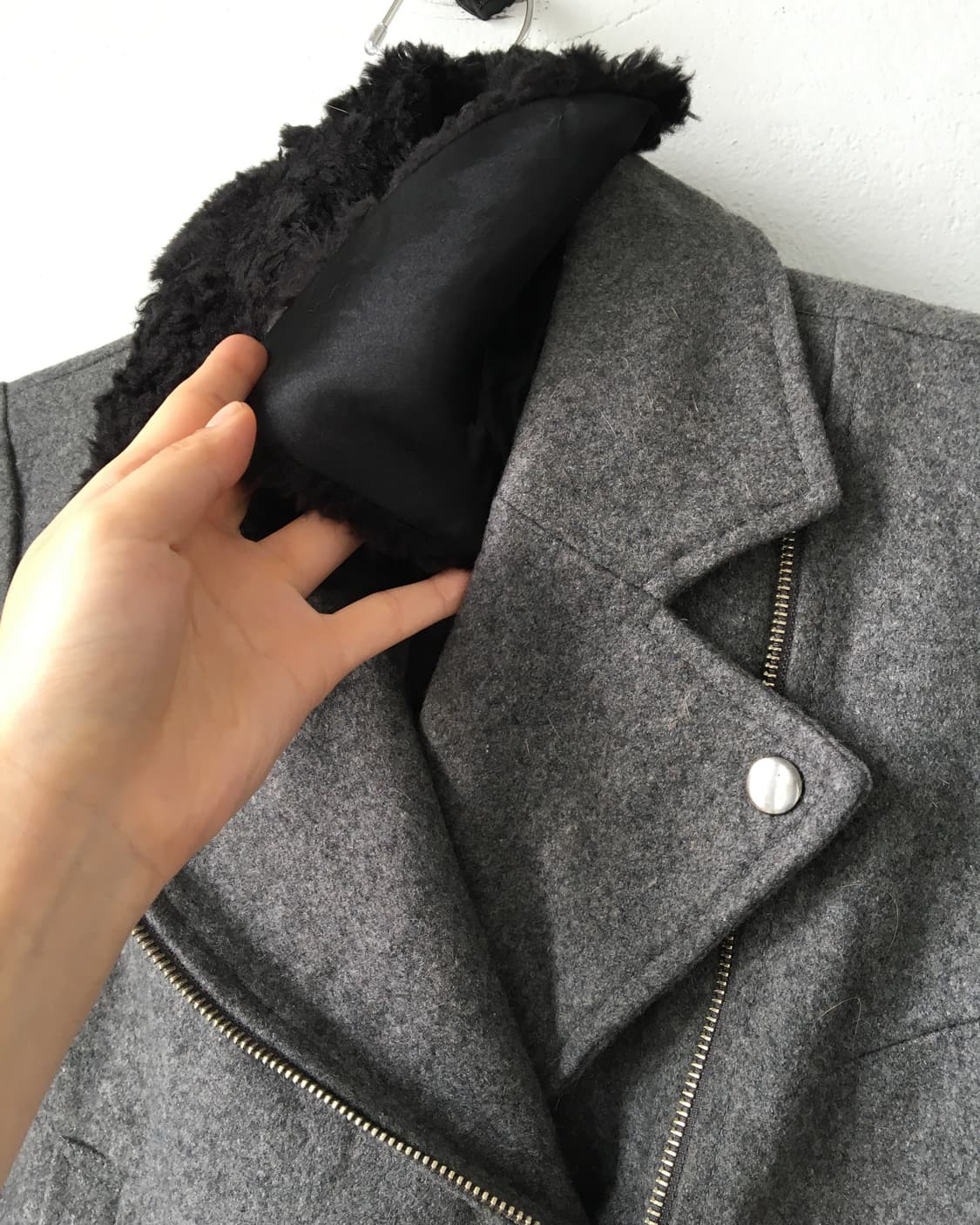Fur trimming woolen rider jacket 상품이미지4