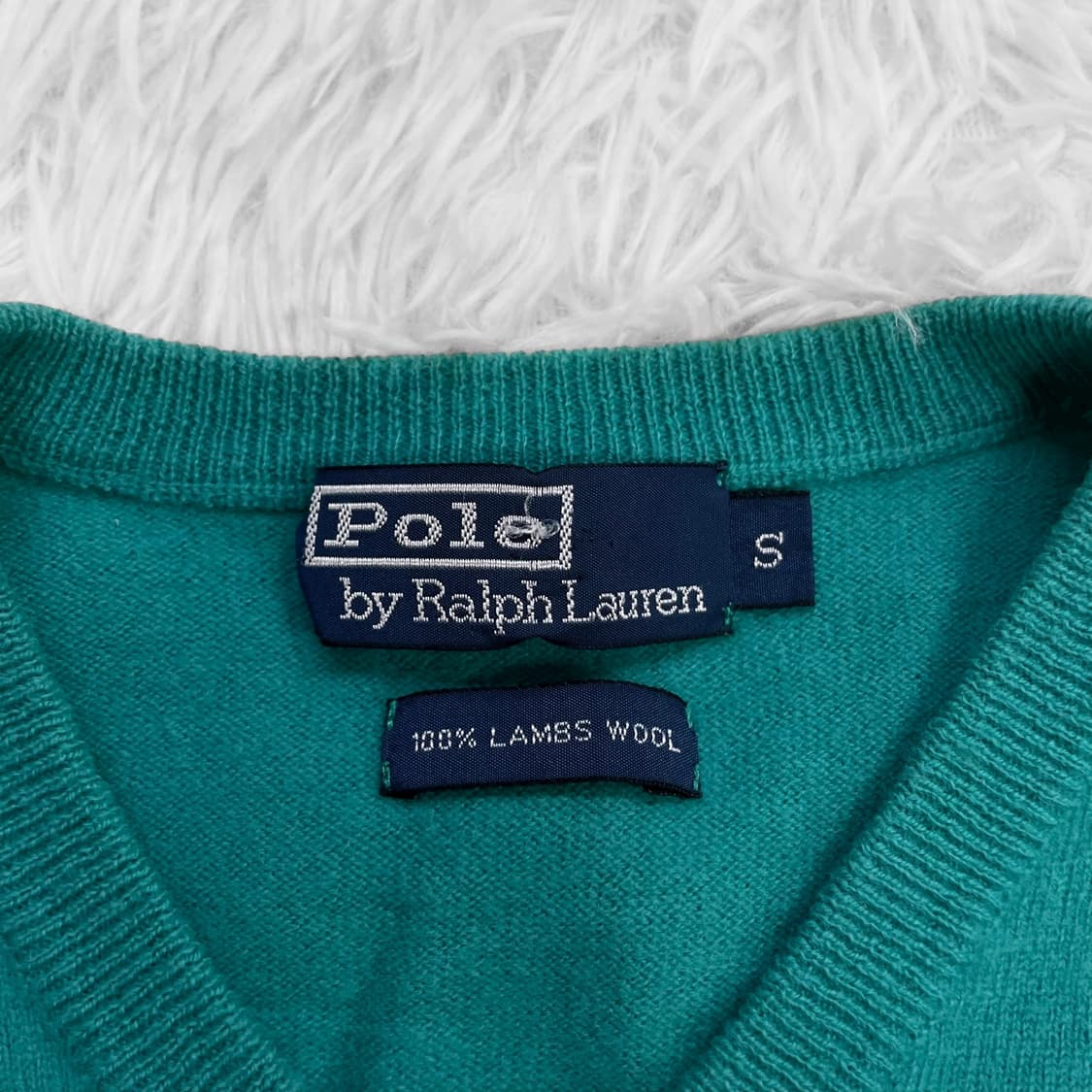 폴로 랄프로렌 포니 로고 램스울 브이넥 니트 민트 상품이미지4