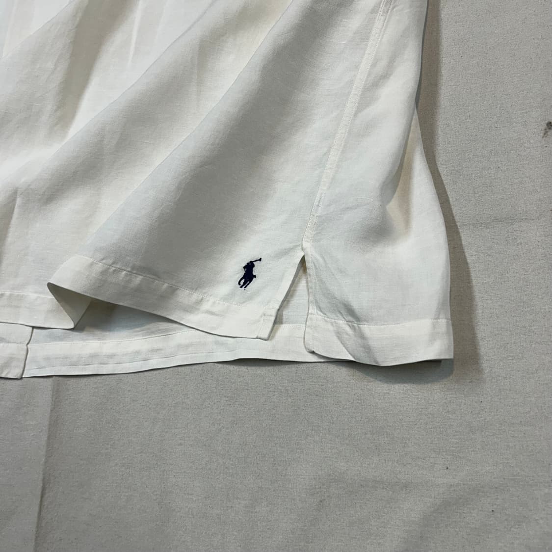XXXL) 폴로 랄프로렌 빅사이즈 클래식 화이트 린넨 셔츠 상품이미지3