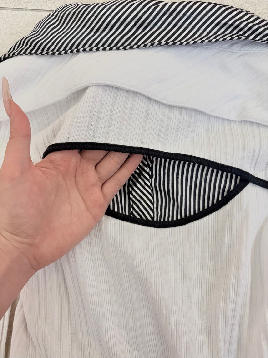 스트라이프 백트임 레이어드 집업 상품이미지7