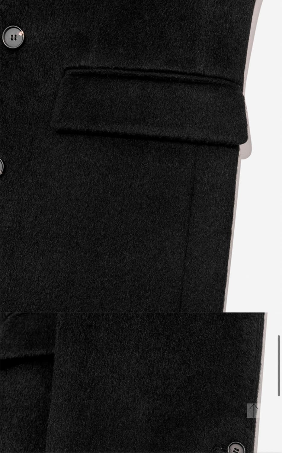 알렌느 더블 브레스티드 알파카 코트 블랙 2사이즈 상품이미지4