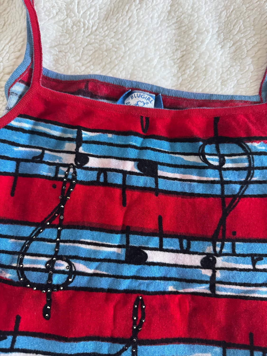 빈티지 스트라이프 음표 나시 상품이미지3