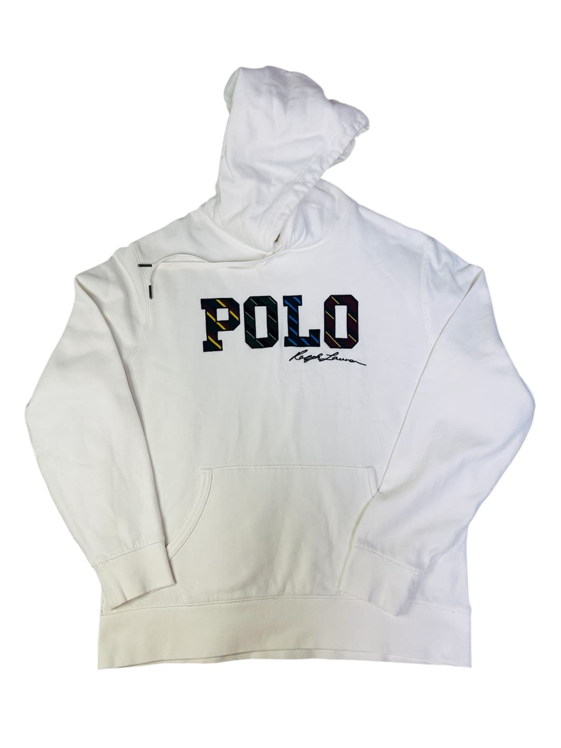 폴로 랄프로렌 스트라이프 로고 플리스 후드 XL 상품이미지1